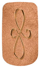 DAROYAL 601 CP SH CP Copper Scroll Shimmer Copper Background